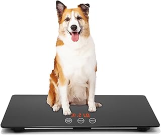 Digitale Haustierwaage, geeignet für Hunde, mit wasserdichter und rutschfester Matte, Tierwaagen…
