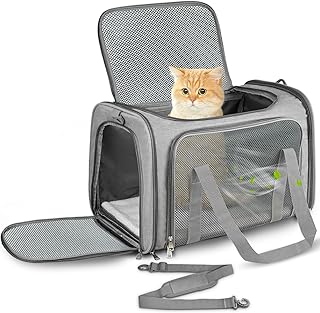 Transporttasche Katze, Transporttasche für Katze Hund bis zu 5kg, Tragbar Faltbare Haustier Trag…