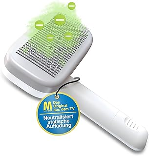 PiddiPet IonBrush – Ionen Tierhaarbürste elektrisch – Fellbürste gegen Verfilzungen & Unterwoll…