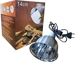 TropicShop – Terrariumlampe für Fassung E27 Porzellan für UV Beleuchtung Lampenschutz – univers…