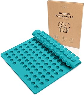 Cahuna Silikon Backmatte für Hundekekse mit Mini Blume – Backform für Hundeleckerli BPA frei un…