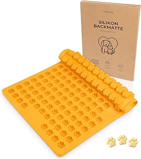 Cahuna Silikon Backmatte für Hundekekse mit Mini Pfote – Backform für Hundeleckerli BPA frei un…