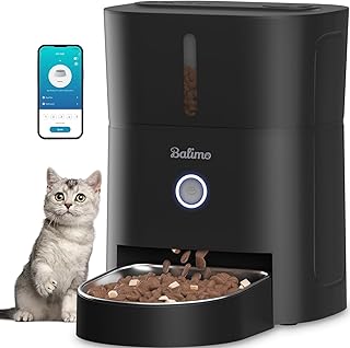 Balimo Futterautomat Katze 3L, WiFi Intelligenter Katzenfutter Automat, Futterspender für Katzen…