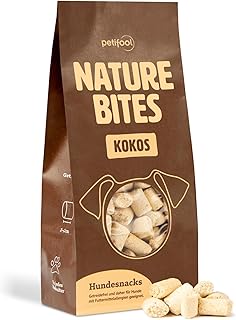 petifool Nature Bites Kokos | natürlicher Hundesnack | Kokos, Banane und Apfel | Ohne künstlich…