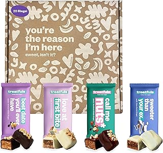 treatfuls vegane Schoko-Riegel – Mixbox – aus Datteln und Nüssen – vegan – 100% Natürlich & Fai…