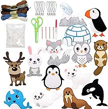 Allazone Nähset, DIY Filz Bastelset, Verschiedene Tiere Filz Nähen Kits, DIY Nähset Tierformen…