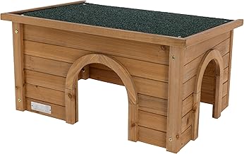 Kerbl Pet Nagerhaus, Kleintierhaus, Nagerhütte, 59x39x30cm, Spießtanne, Kunststoff, Nager, wett…
