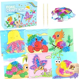 DIY Bastelset Kinder ab 4-9 Jahre,Tiere Bastelset Spielspielzeug,Vogel,Krabbe,6 Stück DIY Set Po…