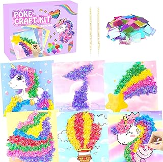 DIY Bastelset Kinder ab 4-10 Jahre,Basteln Mädchen 5 6 7 Jahre,Einhorn,Meerjungfrau,Eis,6 Stück…