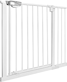 UISEBRT Türschutzgitter Ohne Bohren Treppenschutzgitter für Kinder 95-105cm breit, Auto-Close B…