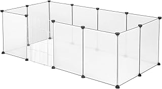 EUGAD Freigehege Kaninchen, Gehege für Kleintiere, Kleintiergehege mit Tür, Kaninchengehege Inn…