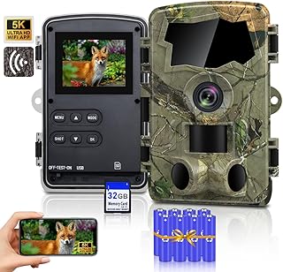 Lutranstra 5K Wildkamera WLAN, 64MP Full HD Wildkamera mit Handyübertragung App, Infrarot Wildti…