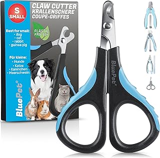 BluePet Mini Krallenschere für Katzen, Hunde, Kaninchen & Welpen I Einfach & Sicher bei engsitze…