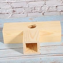 Pssopp Hamstertunnel aus Holz, Kleintierhaus, Trainingsspielplatz, Spielzeug, Naturholz, Erweiter…