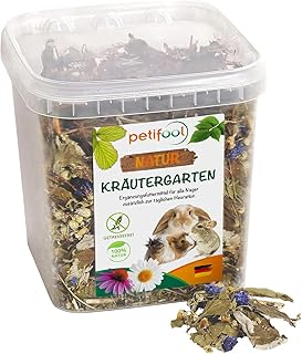 petifool Kräutergarten 400g – Ergänzungsfutter für Nager – natürliches Nagerfutter für Kanin…