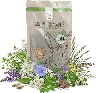 HappySeed 100g Kaninchenwiese Samen – Kleintierwiese Saatgut für die ganzjährige Anzucht von fr…