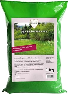 Kräuterrasen, 1kg für 100m², Wildwiesen Samen für duftenden Naturrasen, winterharter Kräuter…