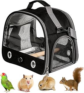 33 * 24 * 26CM Vogel-Tragetasche Mit Stehstange Und Edelstahl-Tablett,PapageienS-VogelS Reisetasc…