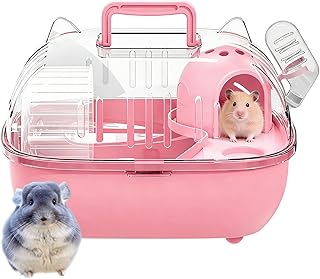 Hamster Reisetasche Für Reisen, Tragebox Für Unterwegs, Tragbare Transportkiste Mit Schutzabdec…