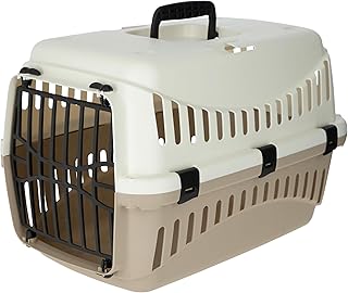 Kerbl Pet Transportbox Expedion, Creme/Taupe, 45x30x30 cm, Hundebox, Katzenbox, Hundetransport, K…