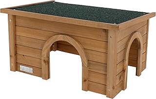 Kerbl Pet Nagerhaus, Kleintierhaus, Nagerhütte, 59x39x30cm, Spießtanne, Kunststoff, Nager, wett…