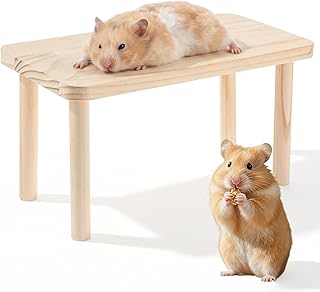 Hamster Plattform 25x13x12cm Hamster Zubehör Spielzeug für Hamsterkäfig Kletter Balancierspiel…