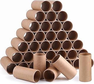 Tosnail 40 Stück Bastelrollen Kartonröhren leere Toilettenpapierrollen – 5,1 x 9,9 cm