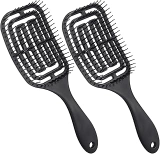 Vinabo 2 Haarbürste, Haarbürste ohne Ziepen, Entwirrbürste geeignet, Locken & lange Haare Hair…