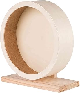 TRIXIE Laufrad für Hamster mit Kugellager – geschlossene Korklauffläche – leise & gleichmä…