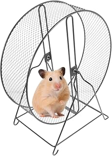 Hamster Laufrad aus Metall, 37,5cm Großes Hamsterrad für Meerschweinchen, Chinchillas & Frettch…