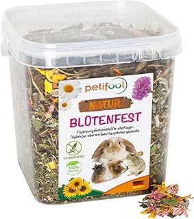 petifool Blütenfest 380g – Ergänzungsfutter für Nager – natürliches Nagerfutter für Kaninche…