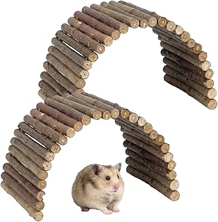 Hamster Brücke, 2er Set mit 23 x 12 cm Abmessungen, Zwerghamster Zubehör und Nager Zubehör, Na…