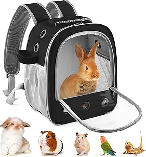 Meerschweinchen Rucksack Transportbox, Tragbare Kaninchen Reisetasche für Kleintiere – Ausgeh-…