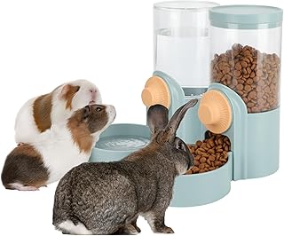 HYLYUN Kaninchenfutter Wasserspender 1L / 35oz Hängende Meerschweinchen Wasserflasche, Automatis…