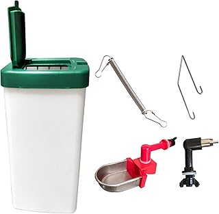 1L Automatische Trinkflasche Kaninchen-Wasserflasche mit Metallbecher für Käfig, tropffrei Wass…