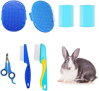 Kaninchen Pflegebürste, Kleines Haustierhaar Bürsten Kit Bürste, Massagebürste Häschen-Nagel…