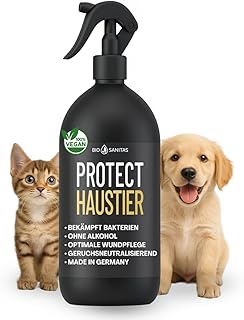 PROTECT Haustier Desinfektionsspray, 500 ml Hunde Desinfektion alkoholfrei für Katzen und Hunde,…