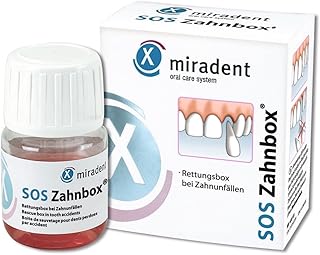 Miradent SOS Zahnbox® | Zahnrettungsbox für ausgeschlagene Zähne & Frontzahntrauma | Nährlös…
