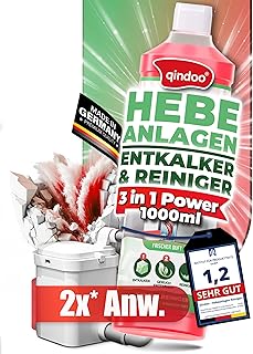 Reiniger Hebeanlagen Entkalker, 3 in 1 Reinigungsmittel Qindoo Entkalken Reinigen Geruch entferne…