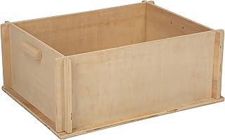 Kerbl Pet Buddelkiste, 50 x 39 x 20 cm, naturbelassenes Holz, mit Tragegriff, einfache Montage