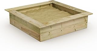 WICKEY Sandkasten Holz Sandkiste King Kong 120 x 120 für Kinder, Buddelkiste, Spielplatz im Gart…