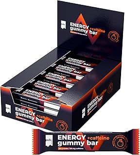 Puls Nutrition Energy Gummy Bars – 24g Schnell Verfügbare Kohlenhydrate & 50mg Koffein – Ora…