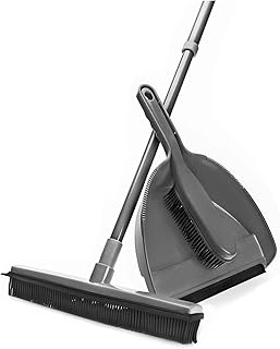 Peggy Perfect Gummibesen Rubber Broom Set. Teleskopbesen mit Abzieher & Kehrgarnitur. Haarentfern…