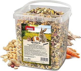 PANTO Nager-Krokant-Mix 3 kg – Nagerfutter mit Flocken & Erdnüssen | Vielseitige, abwechslungs…