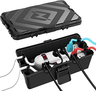 Mittelgroße Außen-Abzweigdose Wetterfest IP54, Wasserdichte Elektronikbox mit 6 Kabeleingängen…