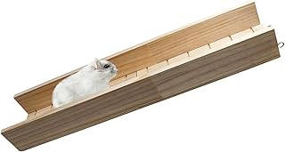 Kleintier-Kletterbrücke aus Holz 60 cm, mit Aufhängehaken | Spielzeug für Meerschweinchen Hams…