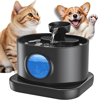 SAVE Automatischer Trinkbrunnen für Katzen und Hunde, kabelloser Trinkbrunnen mit 2,8 l Fassungs…