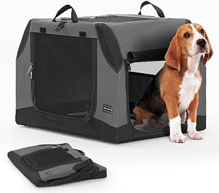 PETSFIT Hundebox Auto, Hundebox faltbar Kofferraum/Rückbank,Verstellbarer Bezug & verstärktes N…