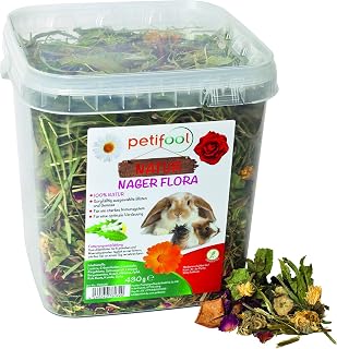 petifool Nager Flora 430g – Alleinfutter für Nager – natürliches Nagerfutter für Kaninchen und…