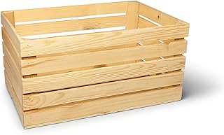 BAS Holzkiste groß 60x40x30 cm – Aufbewahrungskiste aus Holz – Obstkiste Holz – Deko Weinkis…